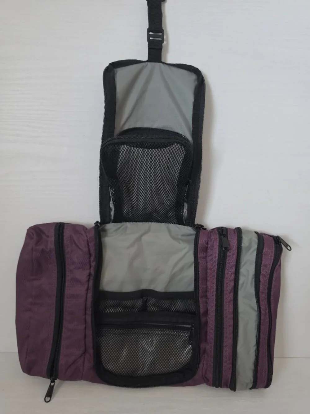 eBags Pack It Flat Toiletries Purple Travel Hanging Bag & Storage Cubes Lot Of 6